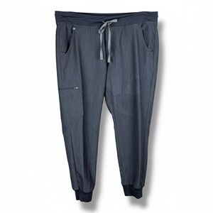 FIGS Zamora Jogger Scrub Pant Graphite Grey L Petite Scrubs Hospital Medical Vet